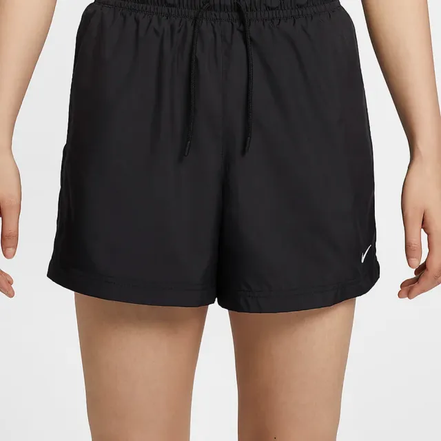 【NIKE 耐吉】短褲 運動褲 休閒 寬鬆 女 AS W NSW MR ESSNTL WVN SHORT 黑色(FV7558010)