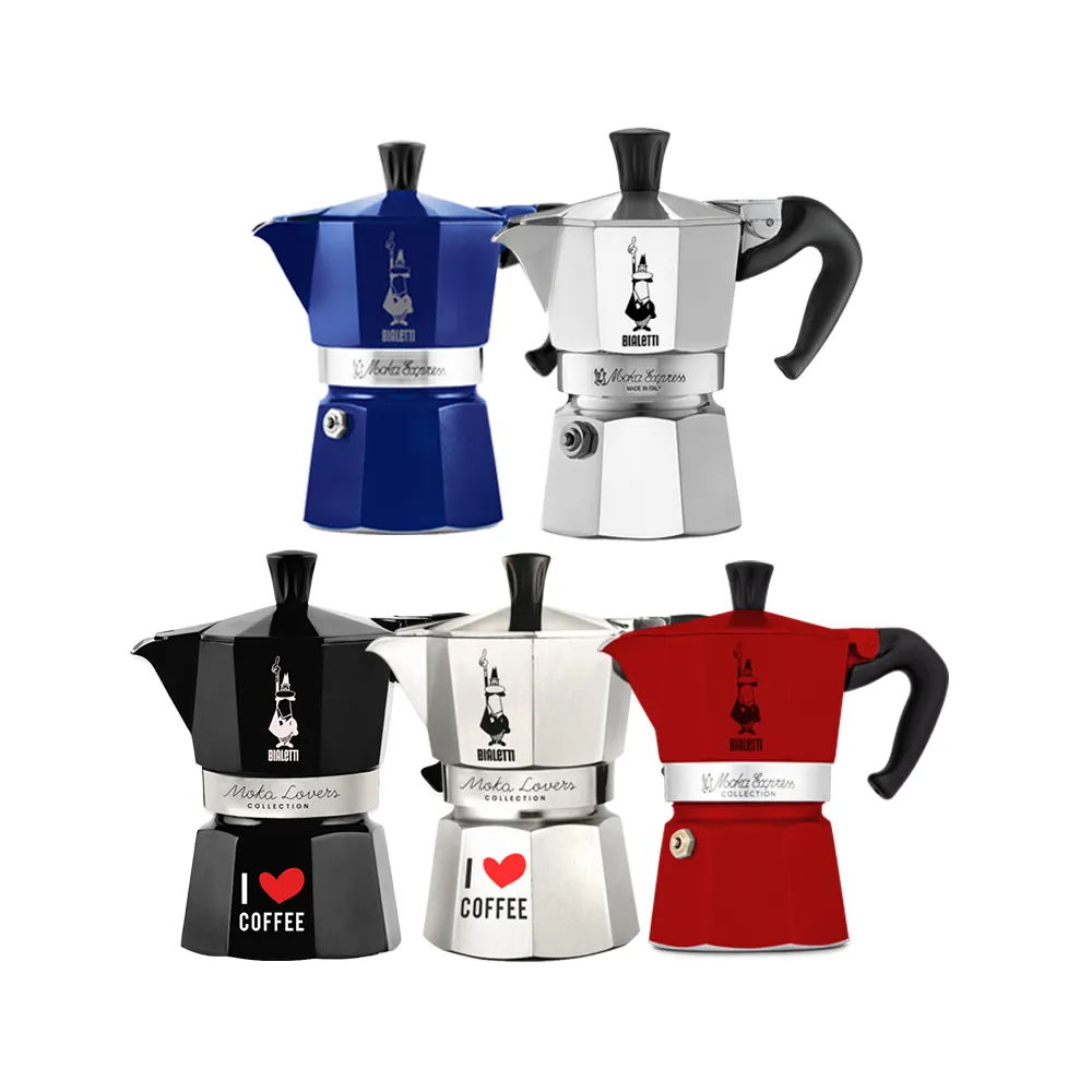 【Bialetti 比亞樂堤】經典摩卡壺MOKA-3杯份(義式濃縮/百年咖啡壺/原廠保固2年)