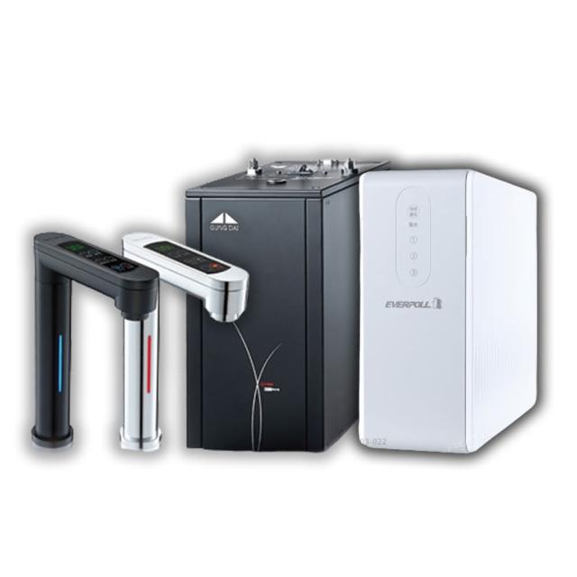 【GUNG DAI 宮黛】櫥下雙溫飲水機+EVERPOLL直輸RO淨水系統(GD-600+R0-600)