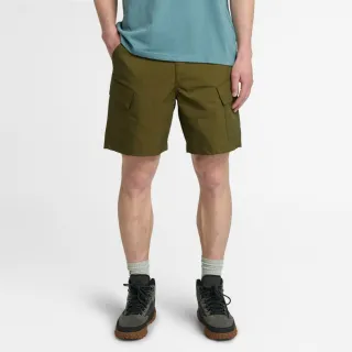 【Timberland 官方旗艦】男款深橄欖綠休閒工裝短褲(A6Y9J302)