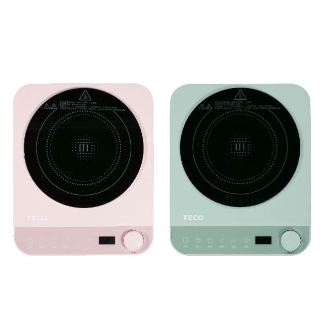 【TECO 東元】雙11限定美型旋鈕觸控IH變頻電磁爐 YJ1225CBG / YJ1226CBP(莫蘭迪綠/櫻花粉)