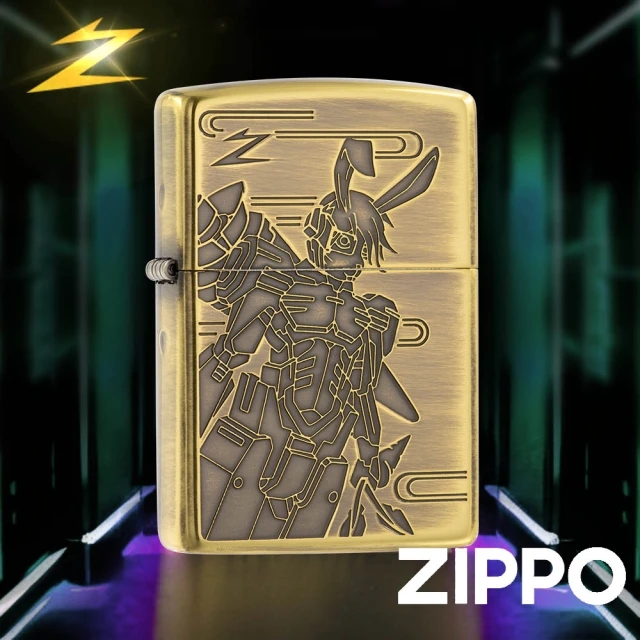 Zippo 日系~龍虎圖案設計-五面連續蝕刻加工(銀燻黑鏡面