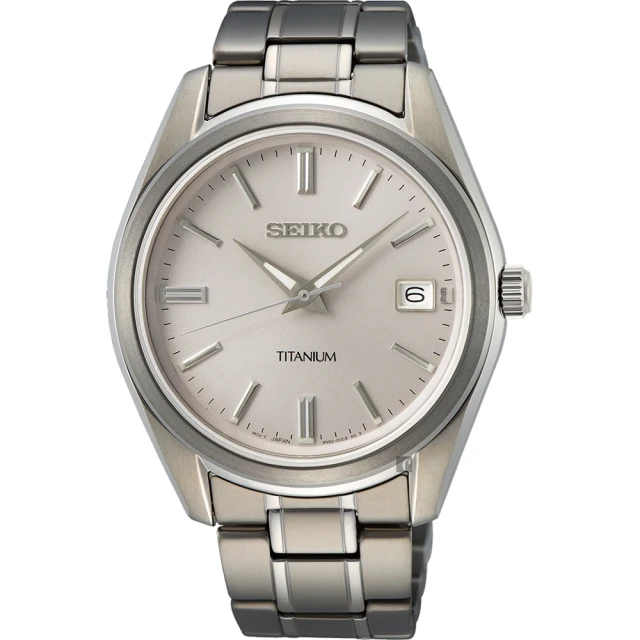 SEIKO 精工 CS 鈦金屬手錶 送行動電源 畢業禮物(SUR369P1/6N52-00B0S)