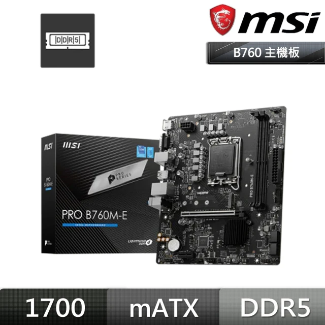 MSI 微星 PRO B760M-E D5 主機板