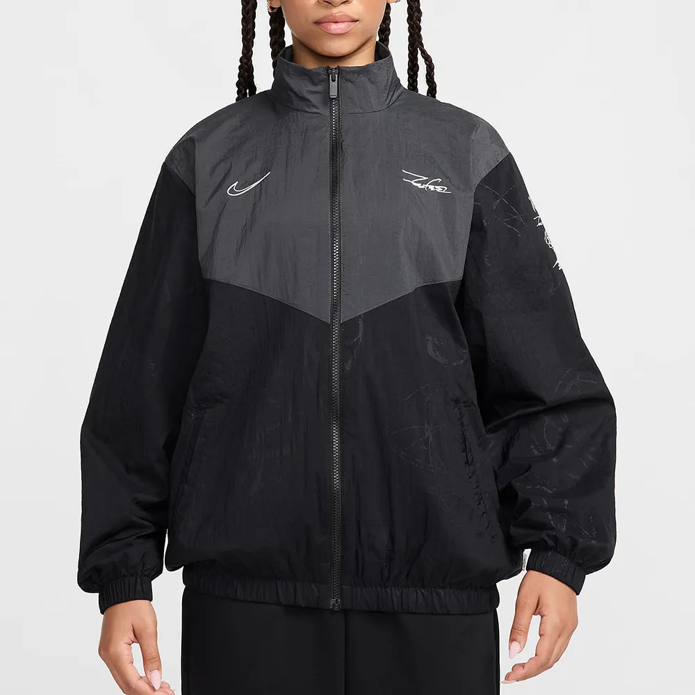 【NIKE 耐吉】外套 風衣外套 運動 休閒 女 AS W NSW BRKNG WR JKT 黑灰(HF6069010)