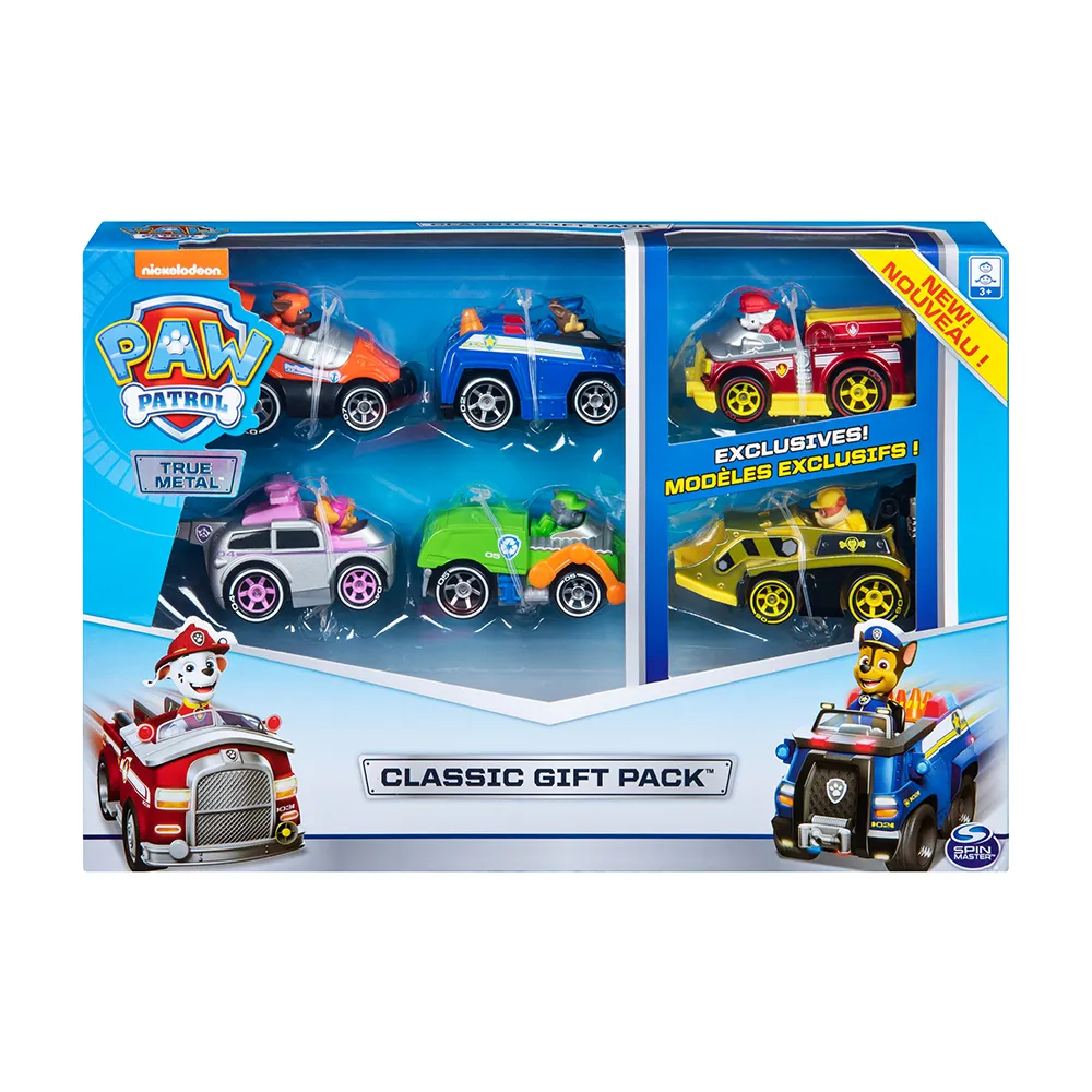 【PAW Patrol 汪汪隊立大功】經典造型救援合金車6入禮盒組(經典汪汪隊玩具)