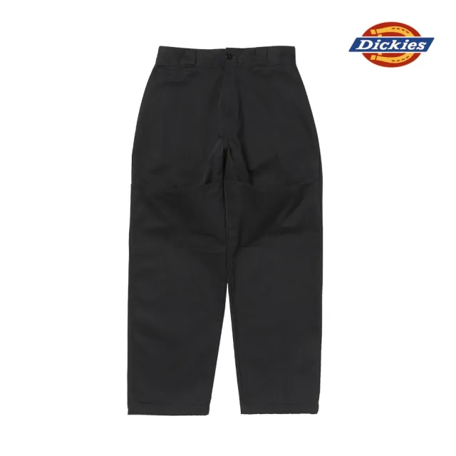 【Dickies】N Hoolywood 聯名－男款黑色抗皺耐磨雙膝大口袋設計休閒長褲｜DK012559BLK