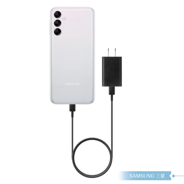 【Samsung 三星】原廠盒裝15W Type C充電器T1510+三星製造 雙Type C線組(for Galaxy M)