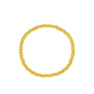 【周大福】傳承系列 氣質玲瓏小圓珠黃金手鍊_計價黃金(鍊長16.25cm)