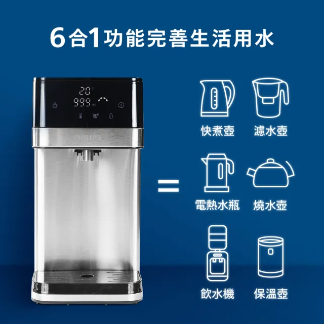 【Philips 飛利浦】2.2L免安裝瞬熱濾淨飲水機(ADD5910M)(主機內含濾心)+濾芯3入