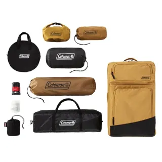 【Coleman】單人露營套裝入門組 CM-39143(旅行箱 單人帳 睡袋 焚火台 氣墊床 露營 逐露天下)