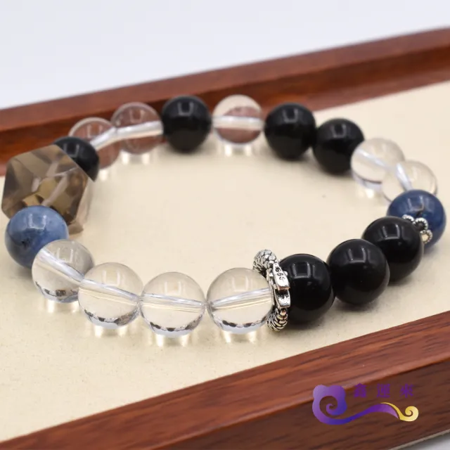 【鑫運來】◎茶晶金曜白水晶手鍊