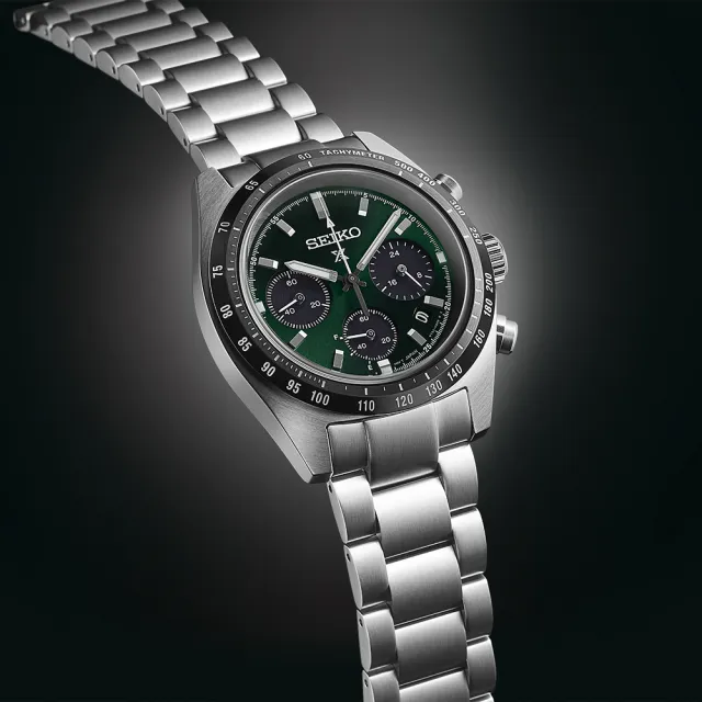 【SEIKO 精工】Prospex SPEEDTIMER 森林熊貓 太陽能三眼計時手錶 母親節 禮物 送禮(SSC933P1/V192-0AF0G)
