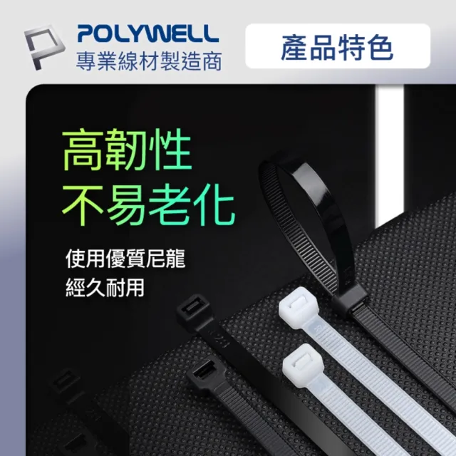【POLYWELL】自瑣式束線帶 5x300