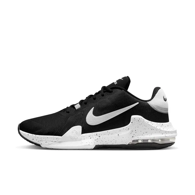 【NIKE 耐吉】籃球鞋 男鞋 運動鞋 包覆 緩震 AIR MAX IMPACT 4 黑白 DM1124-011