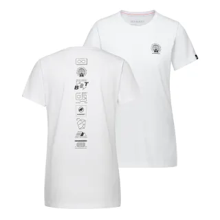 【Mammut 長毛象官方直營】Massone T-Shirt Women Emblems 有機棉機能短袖T恤 女款 白色 #1017-05231