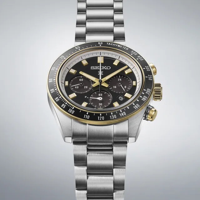 【SEIKO 精工】PROSPEX SPEEDTIMER 太陽能三眼計時錶 - 黑(SSC941P1／ V192-0AH0G) 雙11 送禮