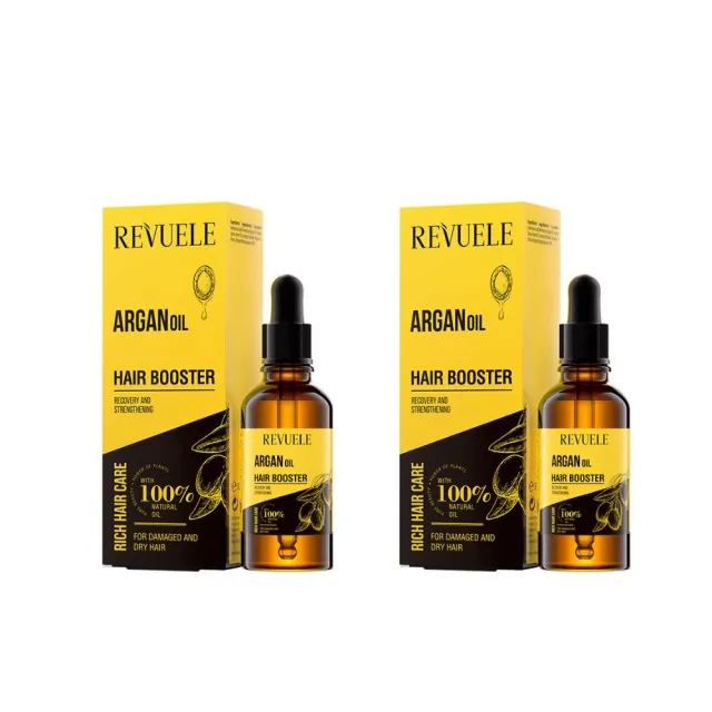 【REVUELE 瑞膚露】摩洛哥果油修護髮油30ml*2入(免沖洗、受損/全髮質適用)