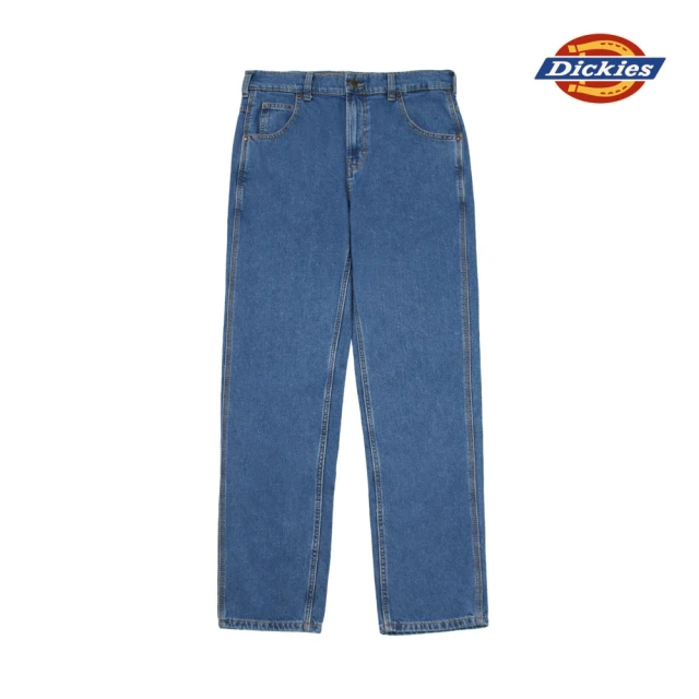 Dickies 男款古典藍純棉多口袋設計寬鬆休閒牛仔長褲｜DK0A4XFLCLB