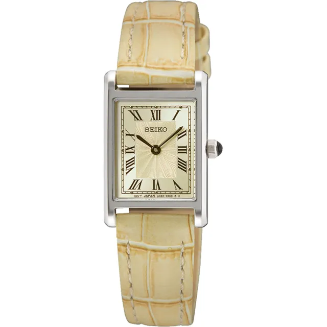 【SEIKO 精工】CS 優雅羅馬方形女錶 錶 生日禮 送禮(SWR095P1/4N30-00H0J)