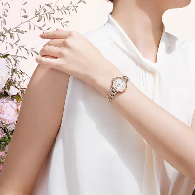 【SEIKO 精工】LUKIA 花卉系列鈦金屬太陽能電波鑽石女錶 520禮物 送禮(SSQW082J/1B32-0BK0KS)