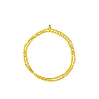 【周大福】傳承系列 沙面福氣黃金手鍊_計價黃金(23吋)