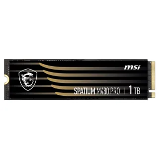 【MSI 微星】SPATIUM M480 Pro 1TB M.2 2280 PCIe 4.0 ssd固態硬碟(讀 7400M/寫 6000M)