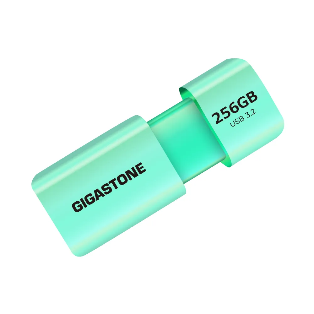 【GIGASTONE 立達】256GB USB3.1/3.2 Gen1 極簡滑蓋隨身碟 UD-3202 綠-超值5入組(256G USB3.2 高速隨身碟)