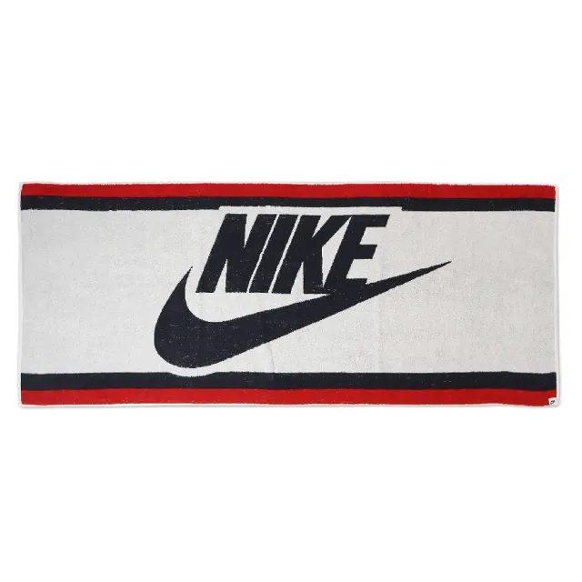 【NIKE 耐吉】海灘毛巾 Club Pool Towel 紅 黑 白 純棉 吸水 運動毛巾 毛巾(N101112643-8OS)