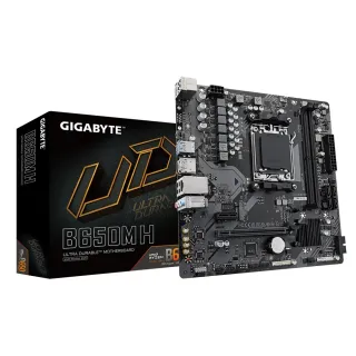 【GIGABYTE 技嘉】M+U組合★B650M H主機板+AMD Ryzen R5-7600CPU