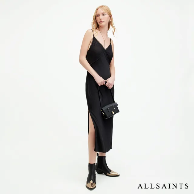 【ALLSAINTS】夏日優雅人造絲印花刺繡洋裝(多款任選)