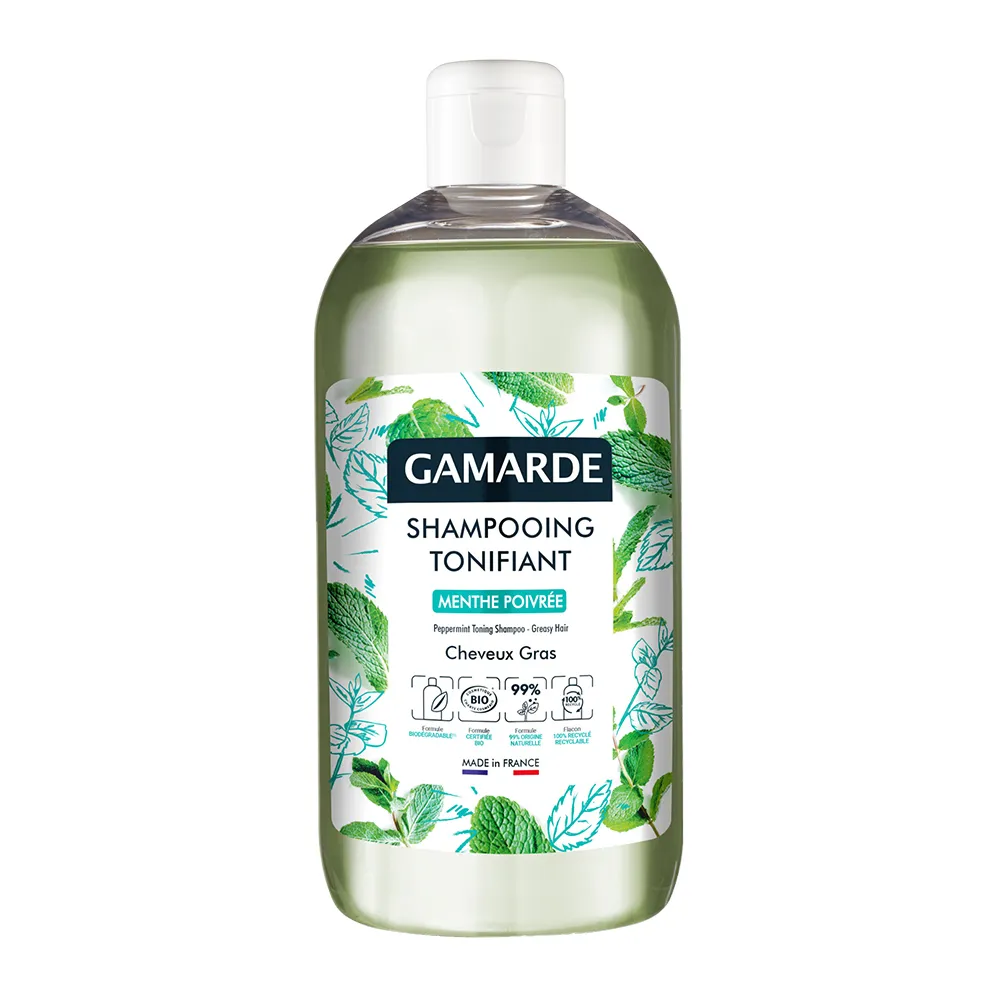 【GAMARDE 珂瑪德】薄荷清爽洗髮精500ml(歐盟有機認證 清爽去油)