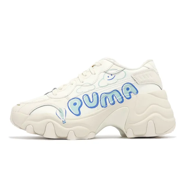 【PUMA】休閒鞋 Pulsar Wedge Cloud Wns 女鞋 米白 藍 厚底 增高 老爹鞋 王淨著用款(399426-01)