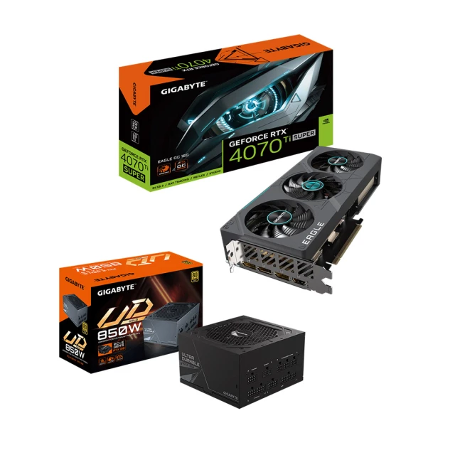 GIGABYTE 技嘉GIGABYTE 技嘉 RTX 4070 Ti S EAGLE OC 16G + 技嘉 UD850GM PG5電源供應器(4070 Ti SUPER 超值組合包)