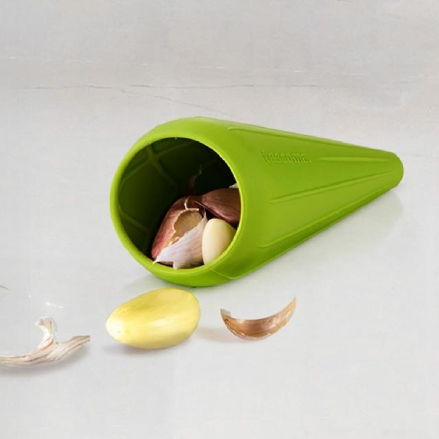 【TESCOMA】歐洲 Presto去皮剝蒜器 綠 / 蒜頭去皮器 剝蒜神器