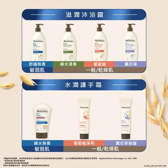 【Aveeno 艾惟諾】薰衣草香氛舒緩保濕乳354ml(身體乳/保濕乳液)