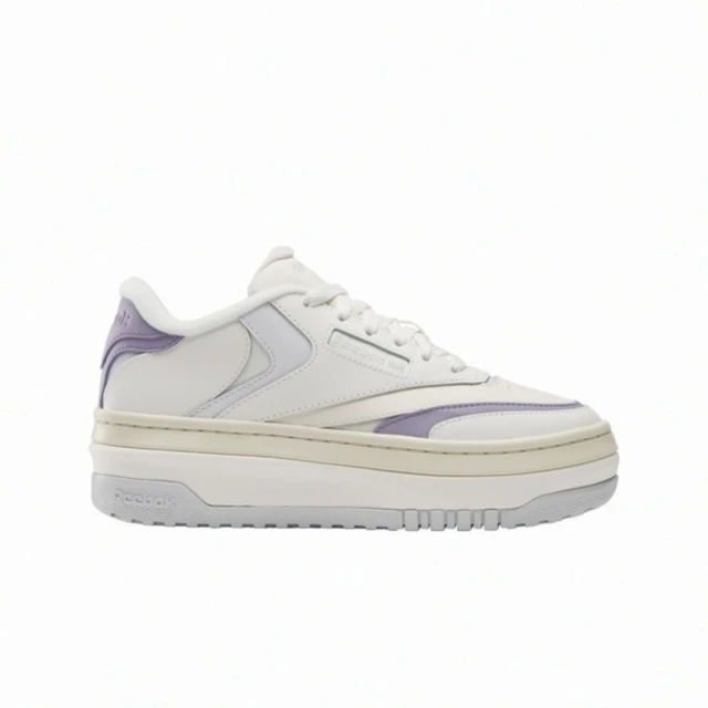 REEBOK Club C Extra 女 休閒鞋 經典 復古 厚底 增高 穿搭 米白 紫(100201427)