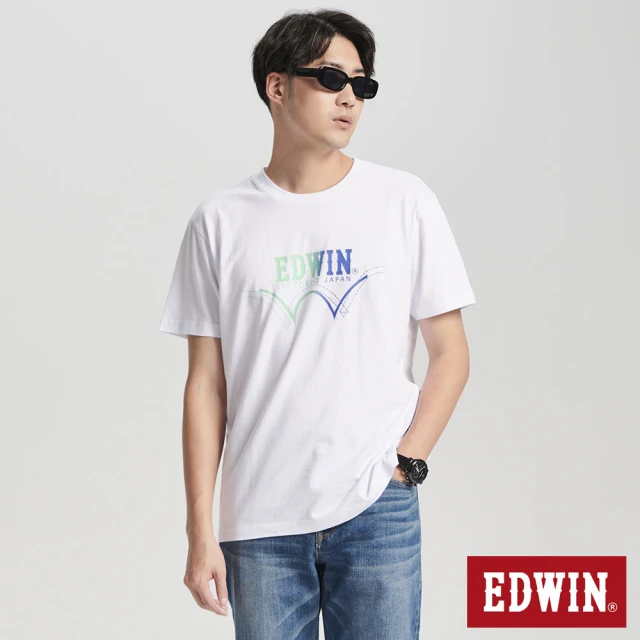 EDWIN 男裝 漸層印花短袖T恤(白色)