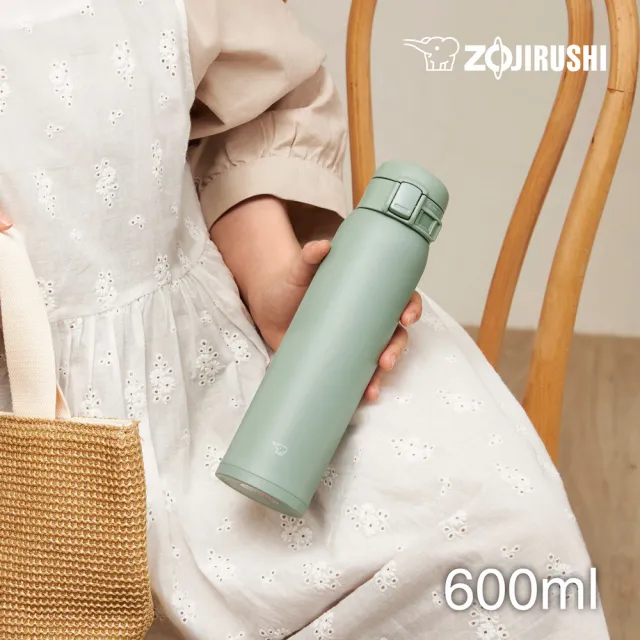 【ZOJIRUSHI 象印】超值2入組 MOMO獨家 不鏽鋼 保溫杯 彈蓋600ml+600ml(SM-SK60EMA+SM-SK60EMA)(保溫瓶/保