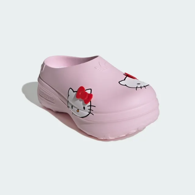 【adidas 愛迪達】ADIFOM STAN SMITH X HELLO KITTY 穆勒拖鞋 懶人鞋 女鞋 IG4446