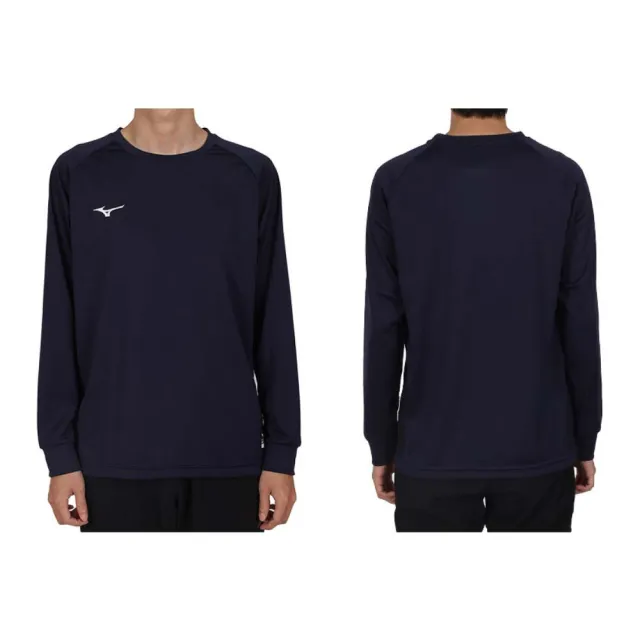 【MIZUNO 美津濃】男長袖T恤-台灣製 吸濕排汗  上衣 休閒 慢跑(12TCBL1214)