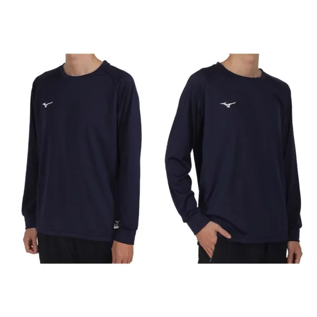 【MIZUNO 美津濃】男長袖T恤-台灣製 吸濕排汗  上衣 休閒 慢跑(12TCBL1214)