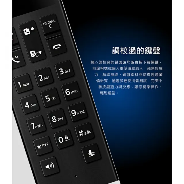 【Philips 飛利浦】LINEA V設計款 無線電話(M3501B/96)