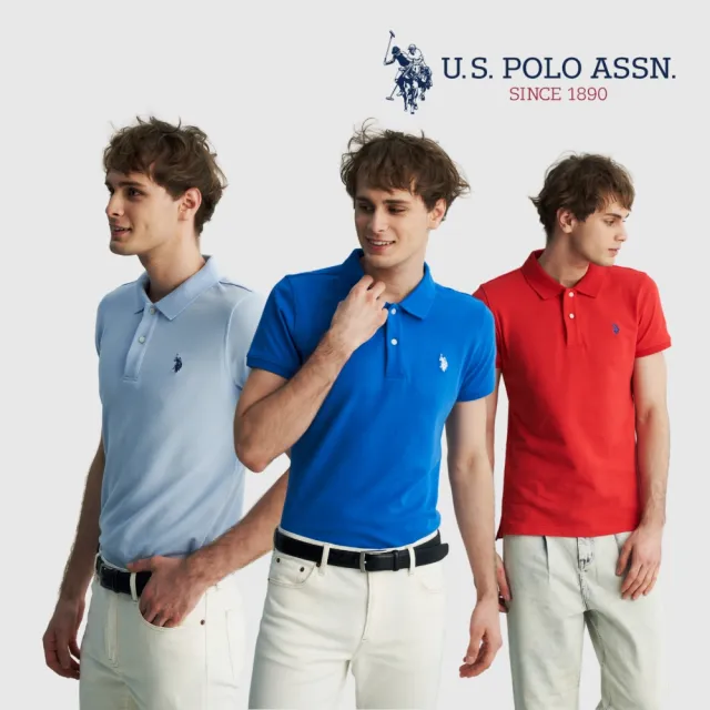 【U.S. POLO ASSN.】男款小馬短袖POLO衫(多色任選)