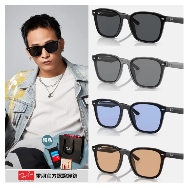 【RayBan 雷朋】膠框太陽眼鏡(RB4392D-601/87、601/80、601/93、645087 66mm多款任選)