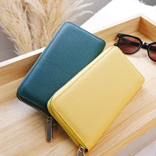 【LEESA】雙層長夾\牛皮皮包\錢包\皮包\長夾女生\皮夾\牛皮長夾\生日禮物\送禮\ 