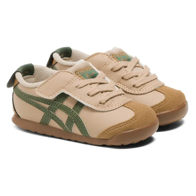 【Onitsuka Tiger】鬼塚虎 KIDS棕色綠虎爪紋MEXICO 66 小童鞋 休閒鞋 (1184A074-250)
