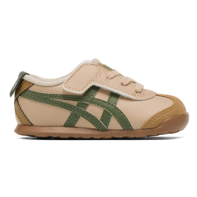 【Onitsuka Tiger】鬼塚虎 KIDS棕色綠虎爪紋MEXICO 66 小童鞋 休閒鞋 (1184A074-250)