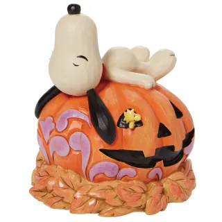 【Enesco】精品家飾 SNOOPY 史努比萬聖南瓜塑像居家擺飾