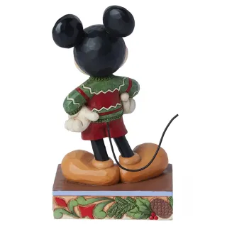 【Enesco】精品家飾 Disney 迪士尼 米奇穿毛衣聖誕塑像居家擺飾
